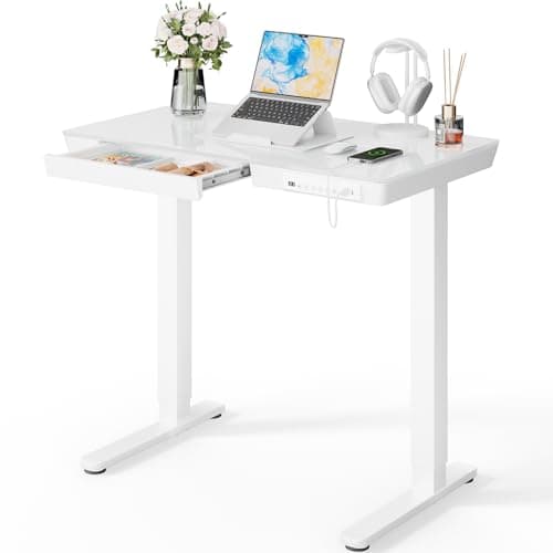 Marsail Marsail 35 x 20in Glass Standing Desk