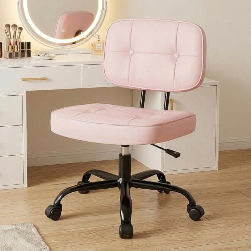 DUMOS DUMOS Armless Office Desk Chair with Lumbar Support
