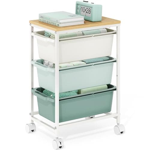 Slim Slim Rolling Storage Cart (3 Drawers)