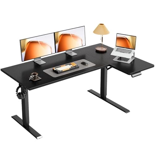 OffiGo 55in Reversible L-Shaped Electric Standing Desk