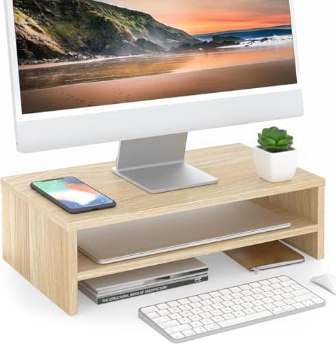 FITUEYES FITUEYES Wooden 2-Tier Monitor Riser