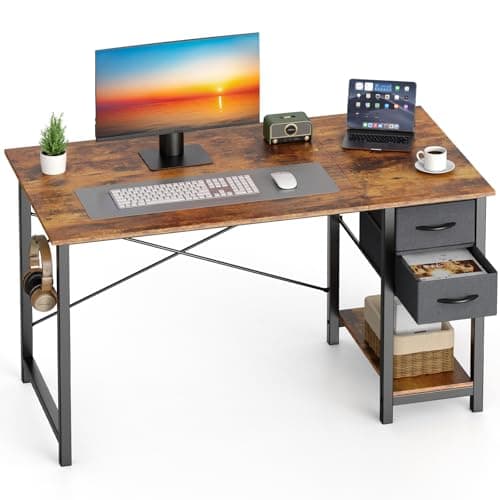 Sweetcrispy Sweetcrispy 40″ Desk with Drawers