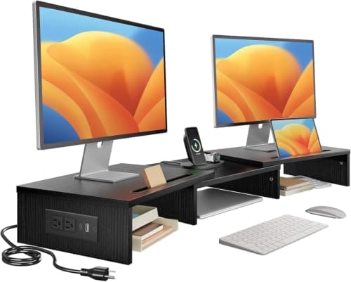HUANUO HUANUO Dual Monitor Riser with Power