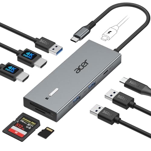 Acer Acer USB-C Docking Station (9-in-1, dual HDMI)