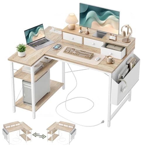 TIQLAB TIQLAB 40″ L-Shaped Corner Desk