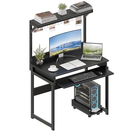 ALISENED ALISENED 31.5in Small Computer Desk with Hutch