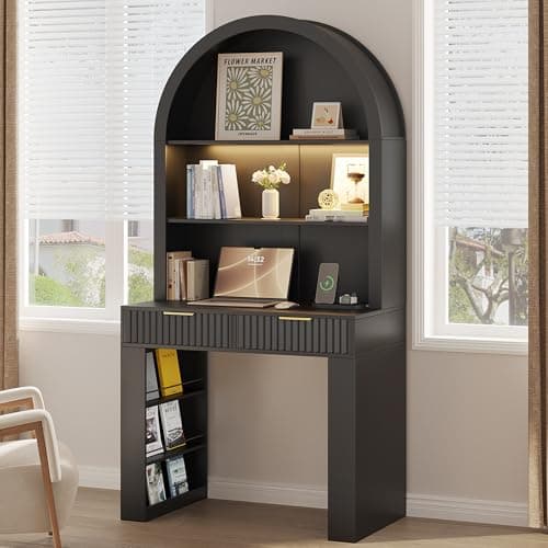 ZKIODV ZKIODV Arched Desk with Hutch