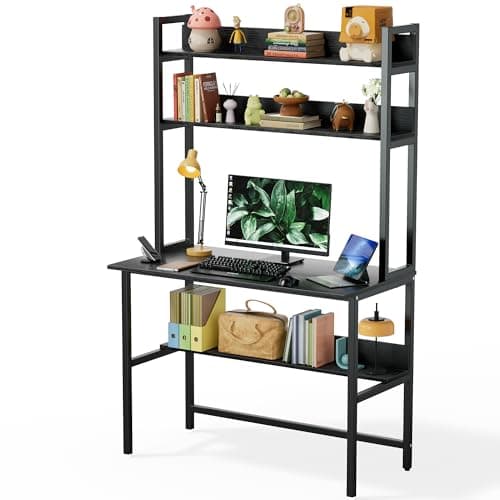 Aquzee 40in Desk with Hutch