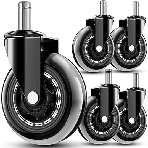 RidRed RidRed Rubber Replacement Chair Wheels (3″)