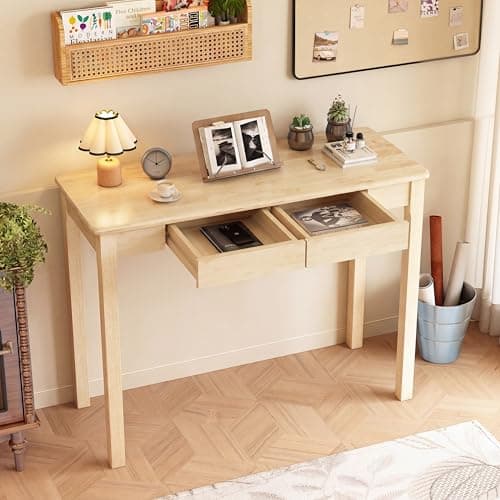 WOPITMER WOPITMER 39 × 16in Solid Rubberwood Desk