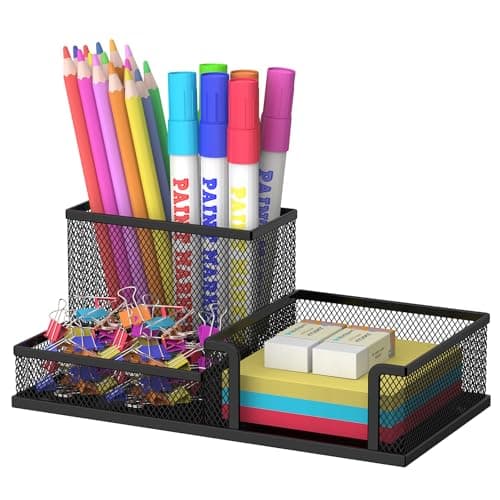 SUPEASY SUPEASY 3-Compartment Pen Holder Organizer