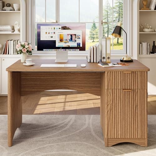 Bestier Bestier 47″ Desk with File Drawer & Cabinet