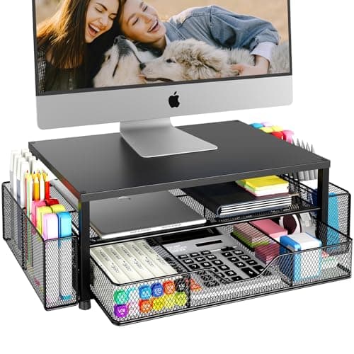 OPNICE OPNICE 2-Tier Monitor Riser with Drawer