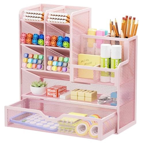 Marbrasse Marbrasse Mesh Desk Organizer with Drawer