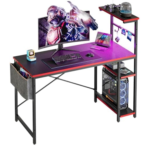 Bestier Bestier 44in Gaming Desk with LED & Storage